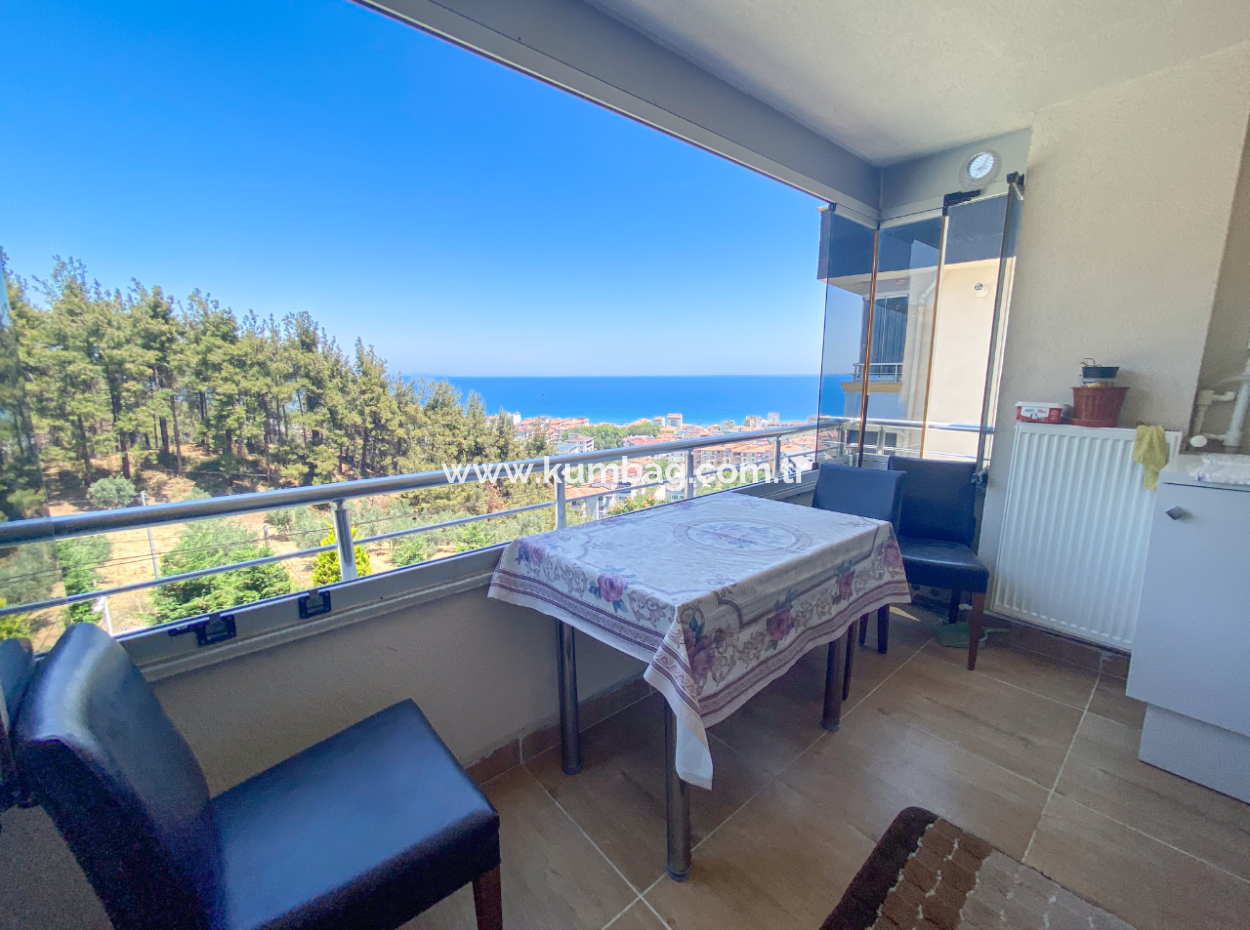 Möbliert 2 1 Wohnung Zum Verkauf Mit Meerblick Pool In Kumbag