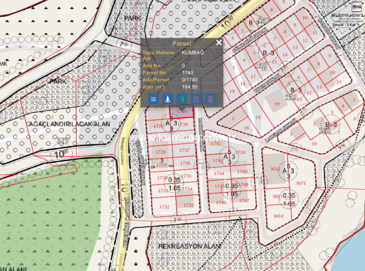 185 M² Zoniertes Grundstück Zum Verkauf An Einer Angemessenen Lage Und Bereit Zum Bau In Kumbağ