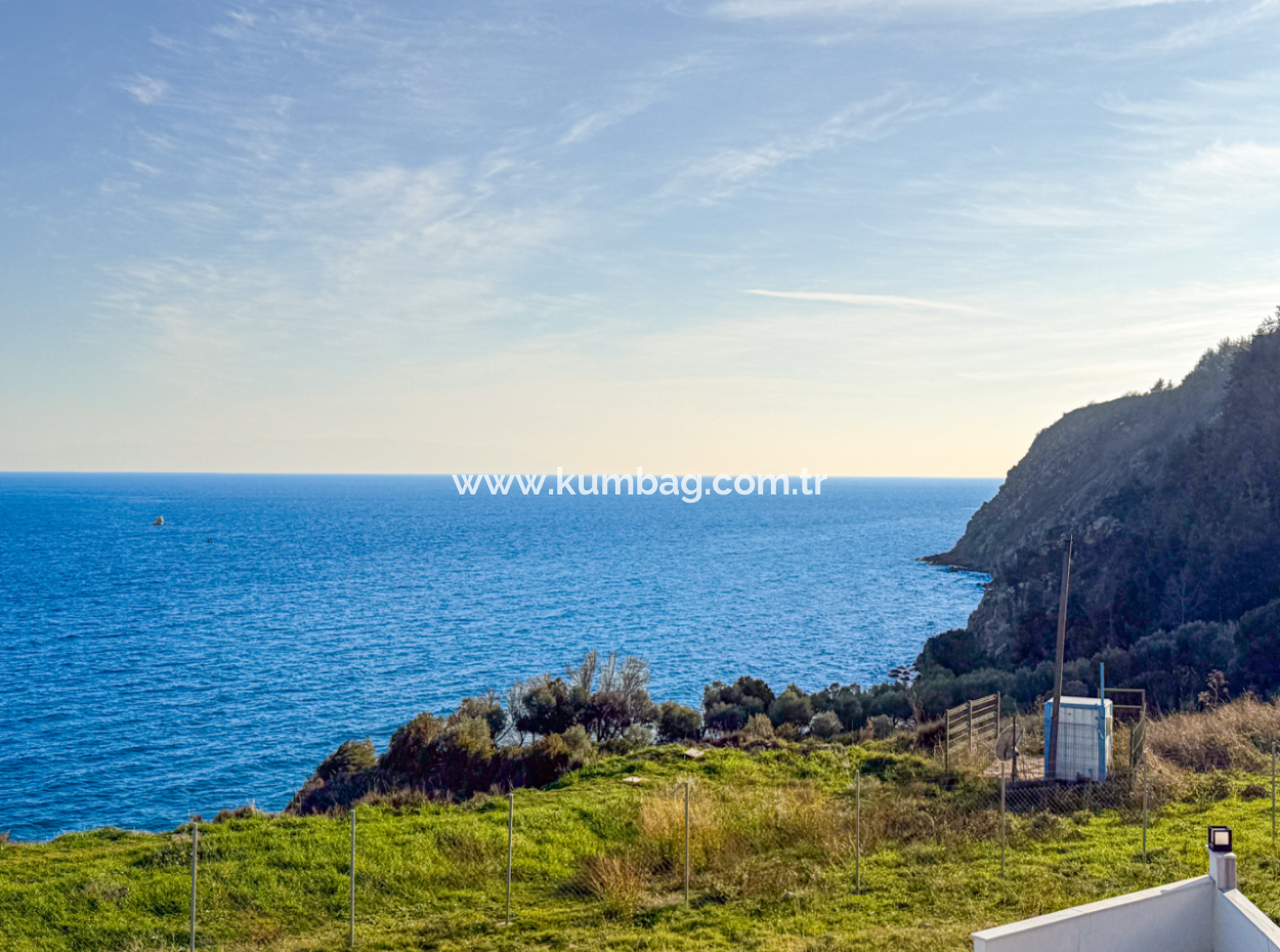 Kumbağ Panoramablick Auf Das Meer, Luxuriöse Neue 2 1 Wohnungen Zum Verkauf