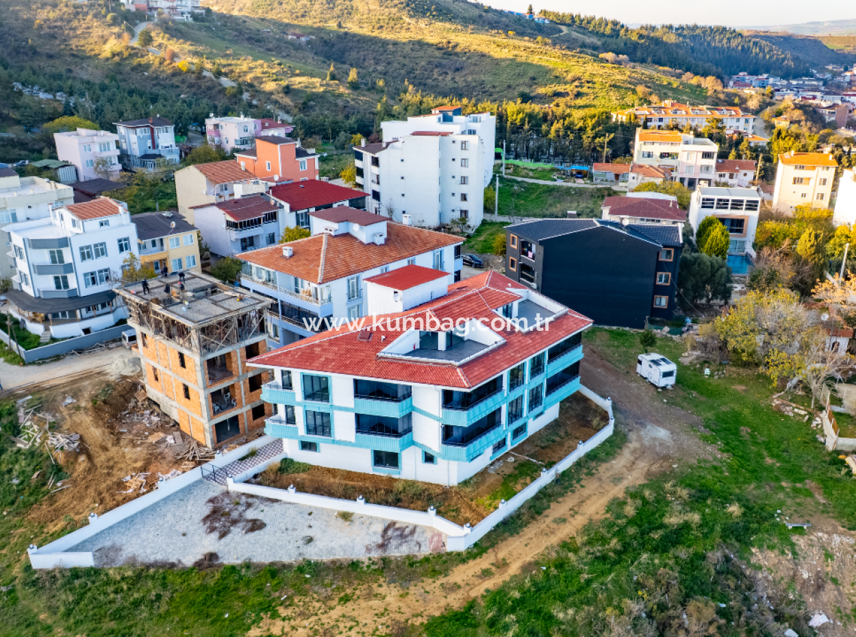 Kumbağ Panoramablick Auf Den Garten Mit Meerblick Neue 11-Wohnung Zum Verkauf