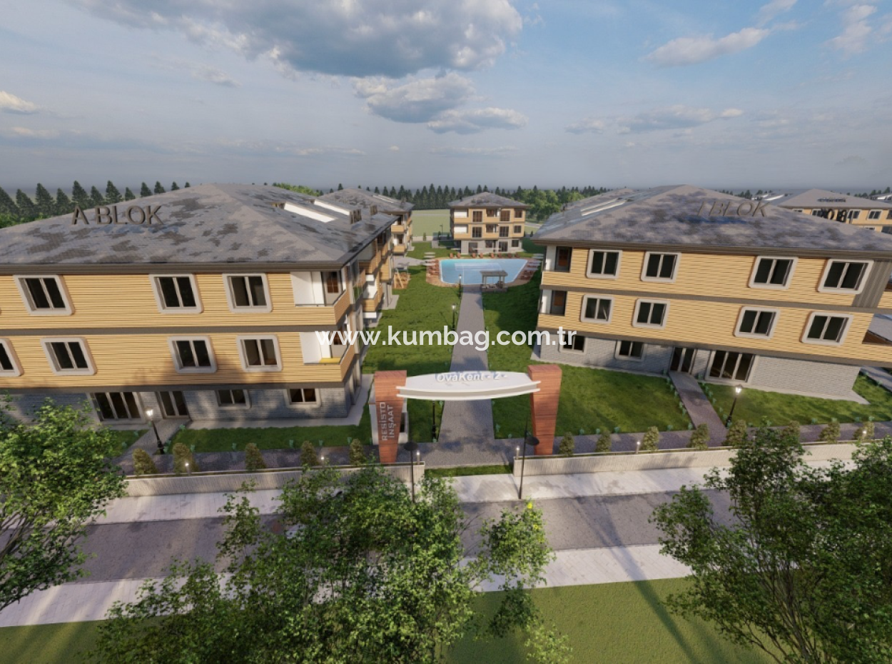 2 1 Wohnungen Zum Verkauf In Ova Kent 2 Komplex Mit Luxus-Pool In Kumbağ