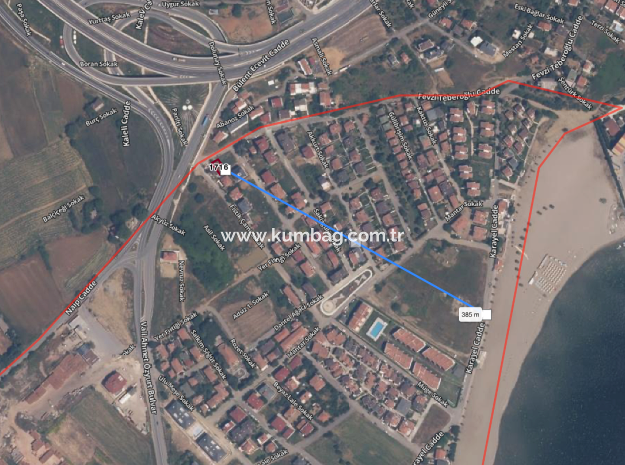 185 M2 Block Bestellt Grundstück Zum Verkauf In Kumbağ, Nahe Dem Strand Von Gündal,
