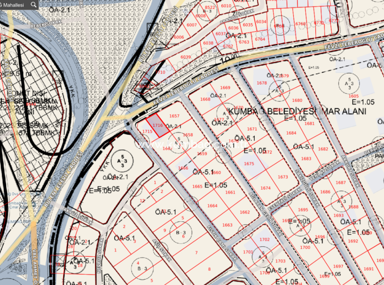 185 M2 Block Bestellt Grundstück Zum Verkauf In Kumbağ, Nahe Dem Strand Von Gündal,