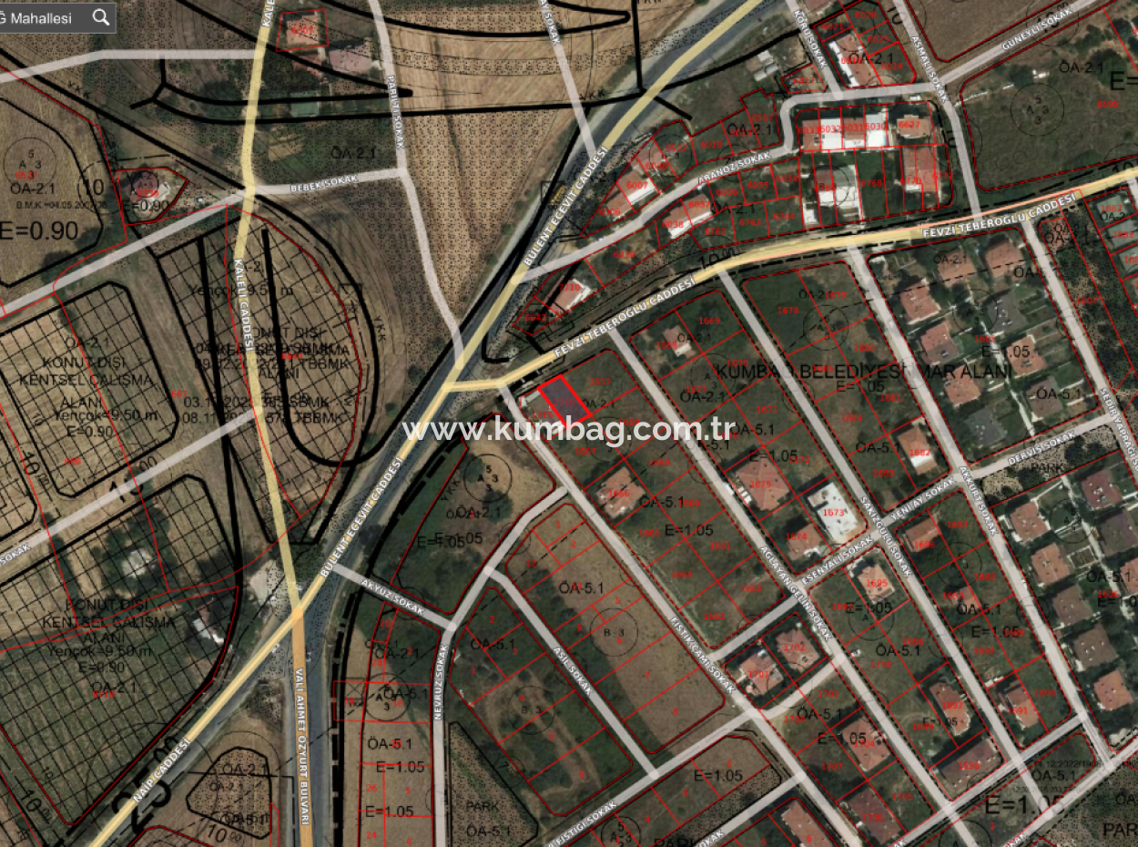 185 M2 Block Bestellt Grundstück Zum Verkauf In Kumbağ, Nahe Dem Strand Von Gündal,