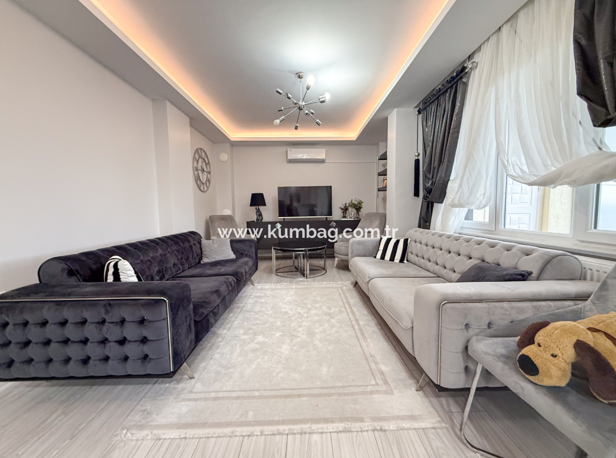 3 1 Duplex-Villa Zum Verkauf In Kumbağ Mit Panoramablick Auf Das Meer