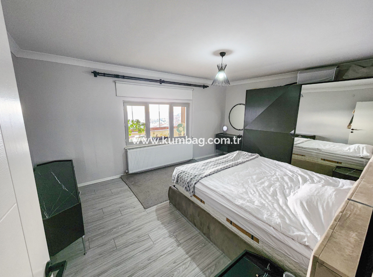 3 1 Duplex-Villa Zum Verkauf In Kumbağ Mit Panoramablick Auf Das Meer