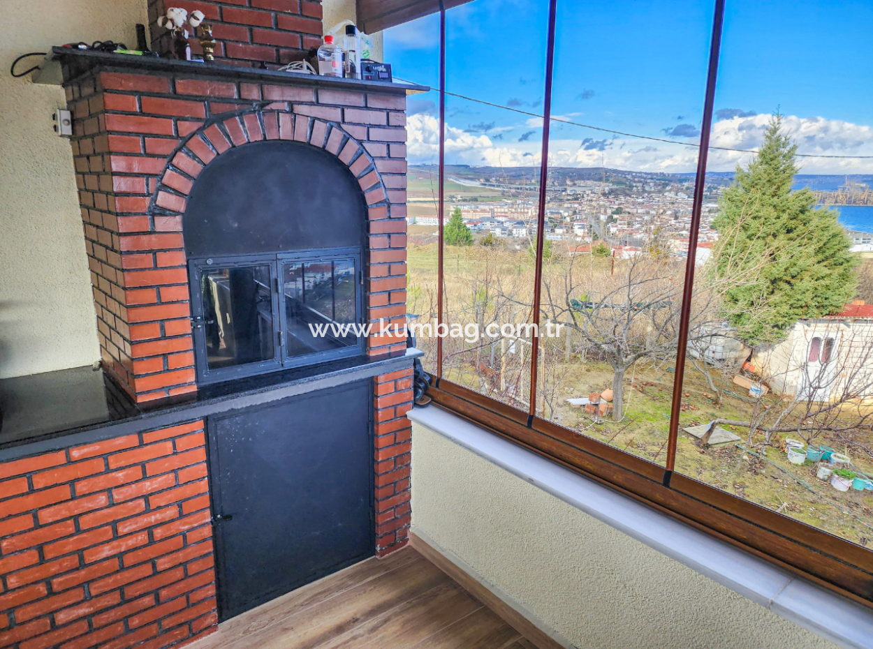 3 1 Duplex-Villa Zum Verkauf In Kumbağ Mit Panoramablick Auf Das Meer