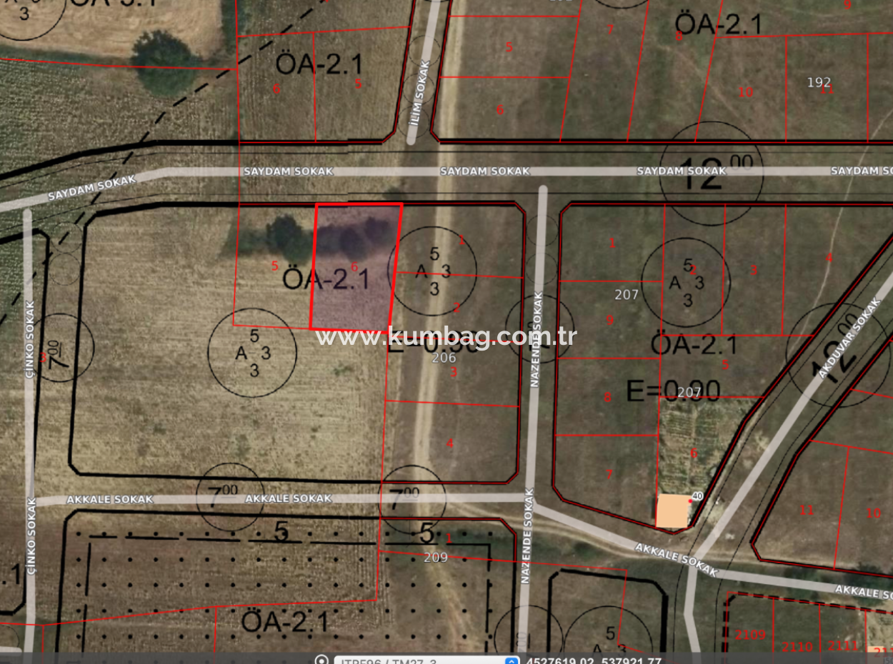 Grundstück Zum Verkauf Mit Einer Wohnzonierung Von 392 M² In Einer Sich Schnell Entwickelnden Region In Kumbağ