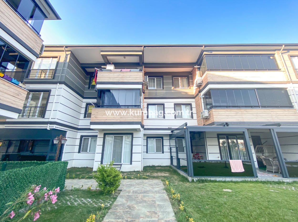 Möblierte Luxuriöse 11-Garten-Etage Wohnung Zur Miete Auf Kumbağ Poolgelände