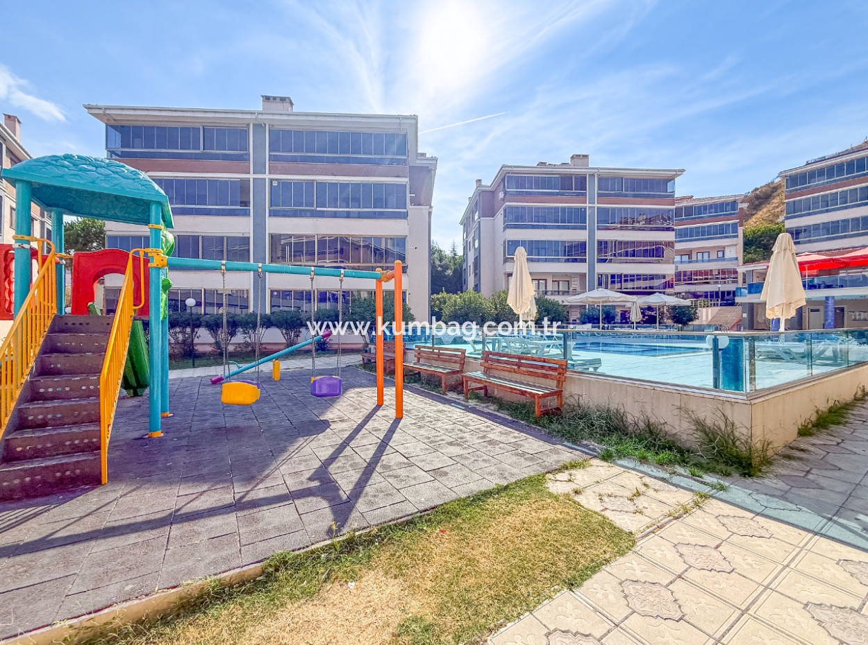 2 1 Wohnungen Zum Verkauf In Kumbağ Doğapark Häuser Mit Poolfassade Möbliert Möbliert
