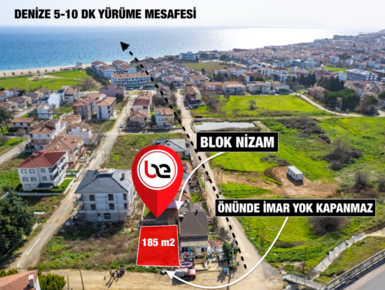 185 M2 Block Bestellt Grundstück Zum Verkauf In Kumbağ, Nahe Dem Strand Von Gündal,