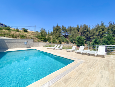 Möbliert 2 1 Wohnung Zum Verkauf Mit Meerblick Pool In Kumbag
