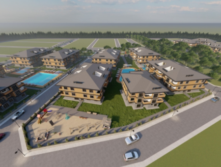 2 1 Wohnungen Zum Verkauf In Ova Kent 2 Komplex Mit Luxus-Pool In Kumbağ