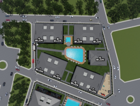 2 1 Duplex-Wohnungen Zum Verkauf Im Ova Kent 2 Komplex Mit Luxuspool In Kumbağ