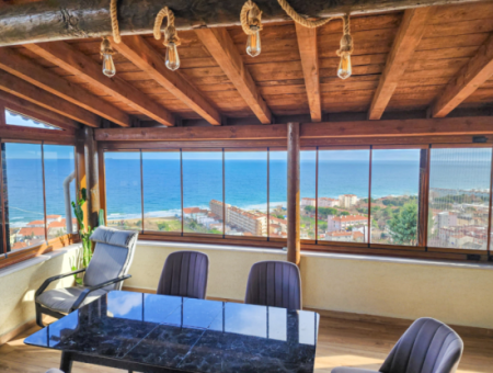 3 1 Duplex-Villa Zum Verkauf In Kumbağ Mit Panoramablick Auf Das Meer