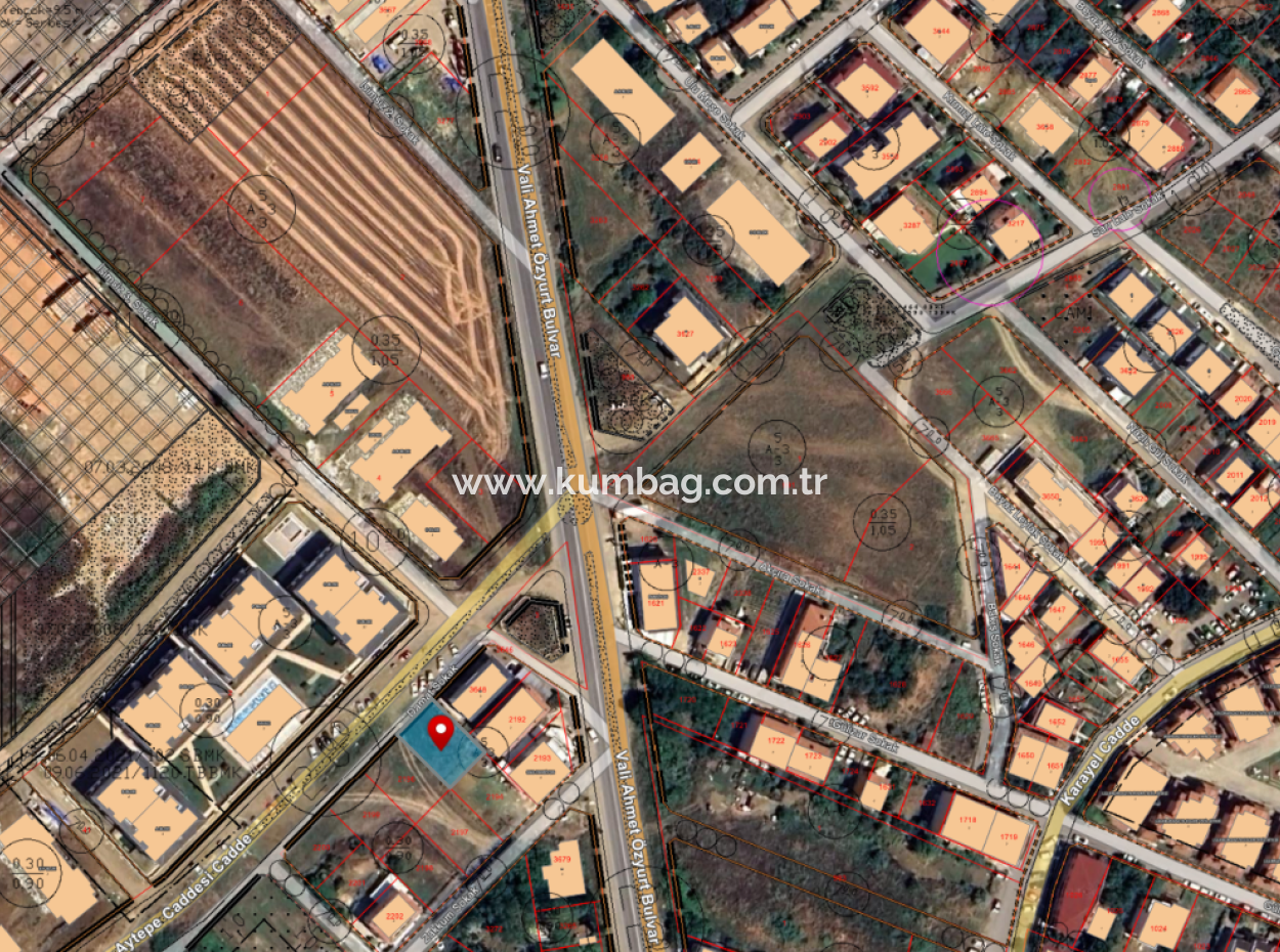 40 Mt Land For Sale On The Street Next To The Sites With Pools In Kumbağ