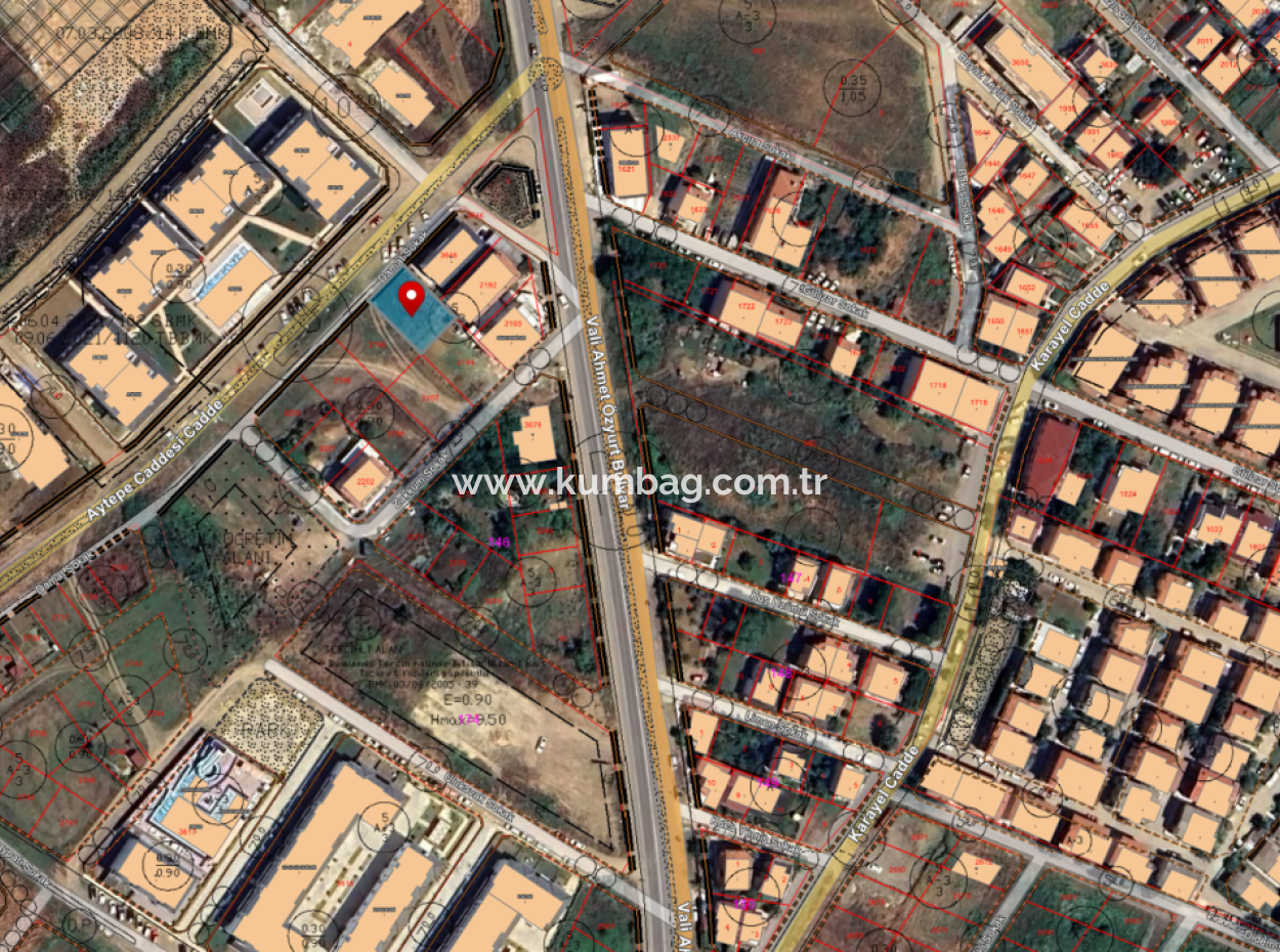 40 Mt Land For Sale On The Street Next To The Sites With Pools In Kumbağ