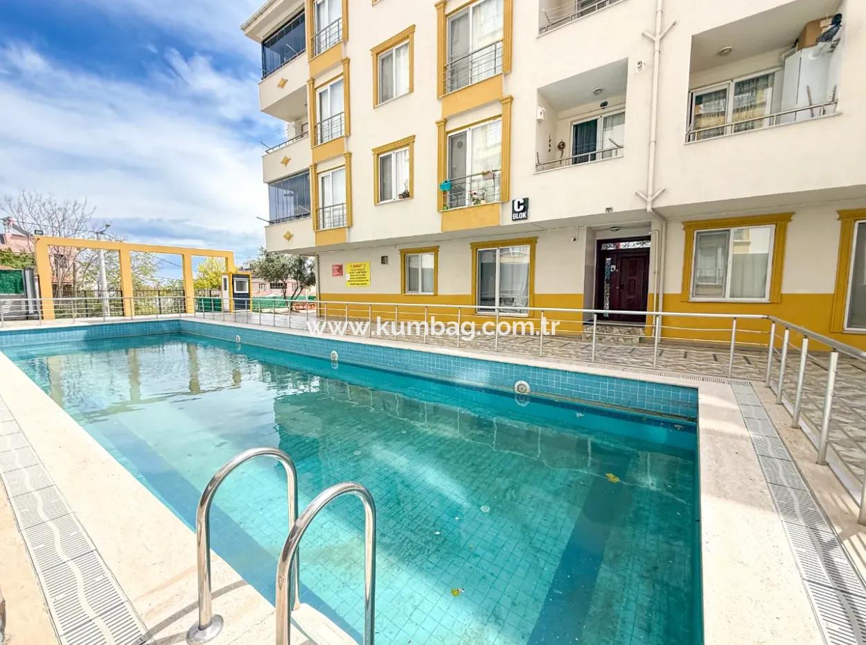 2 1 Apartment For Sale With Pool And Nature View In Kumbağ Köy Içi Mevkii