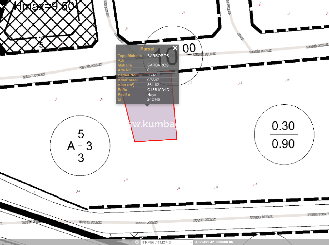 363 M2 Zoned Land For Sale Ready For Construction In Tekirdag Barbaros