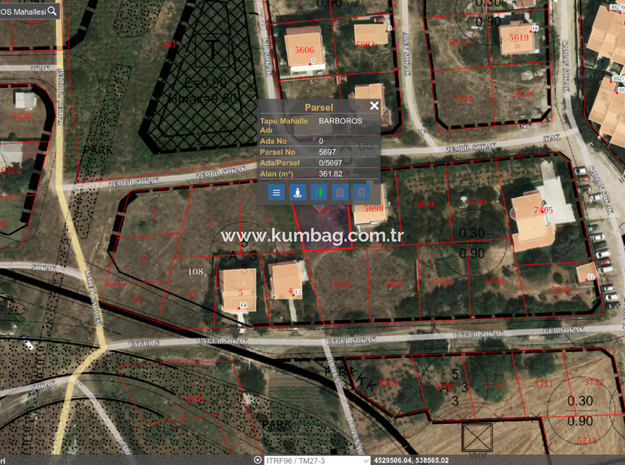 363 M2 Zoned Land For Sale Ready For Construction In Tekirdag Barbaros