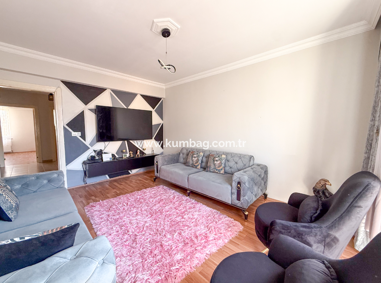 2 1 Apartment For Sale With Double Balconies In Central Location In Ciftlikonu