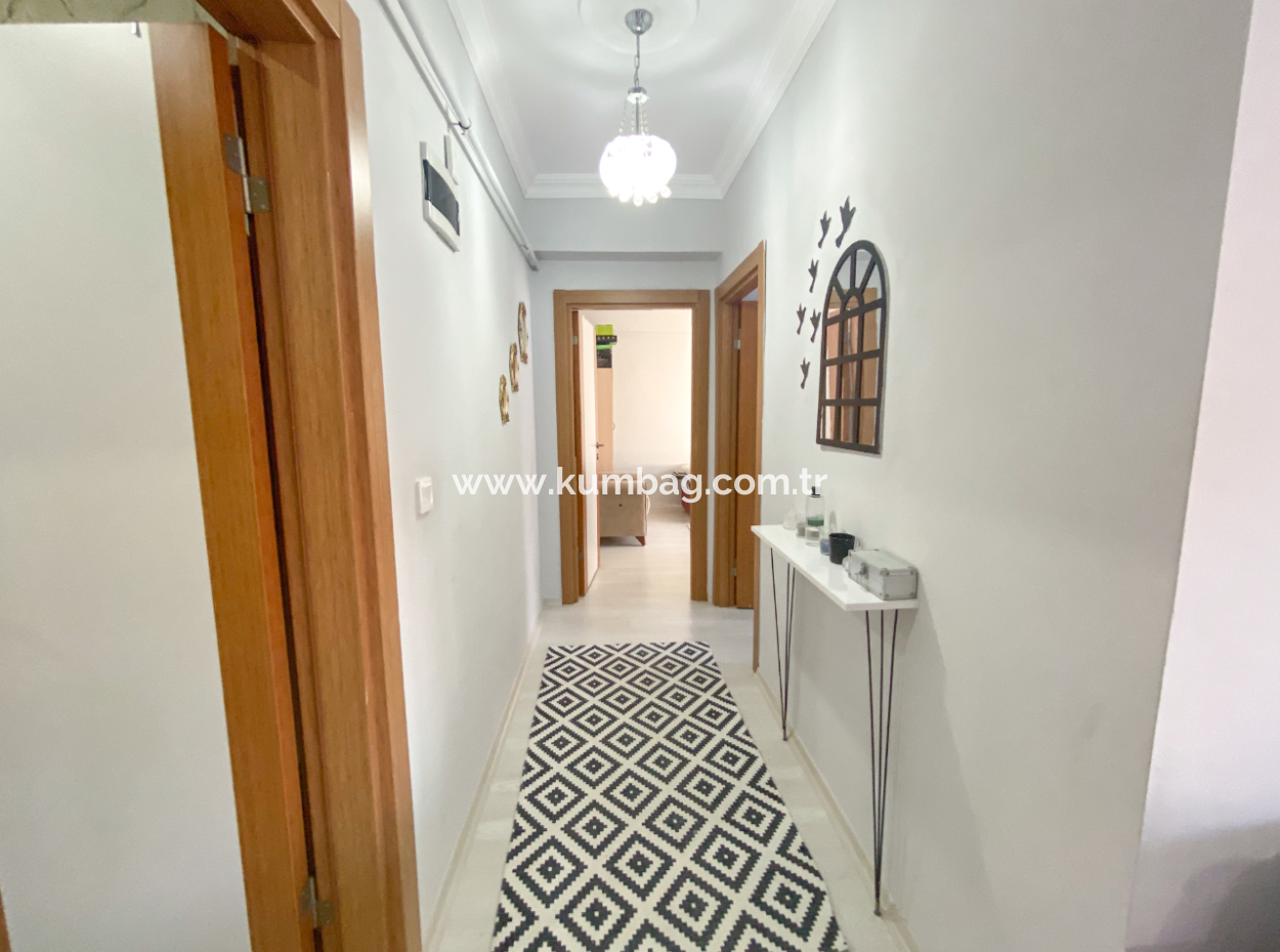 Spacious 2 1 Apartment For Sale In A New Building Close To Kumbağ Market Street