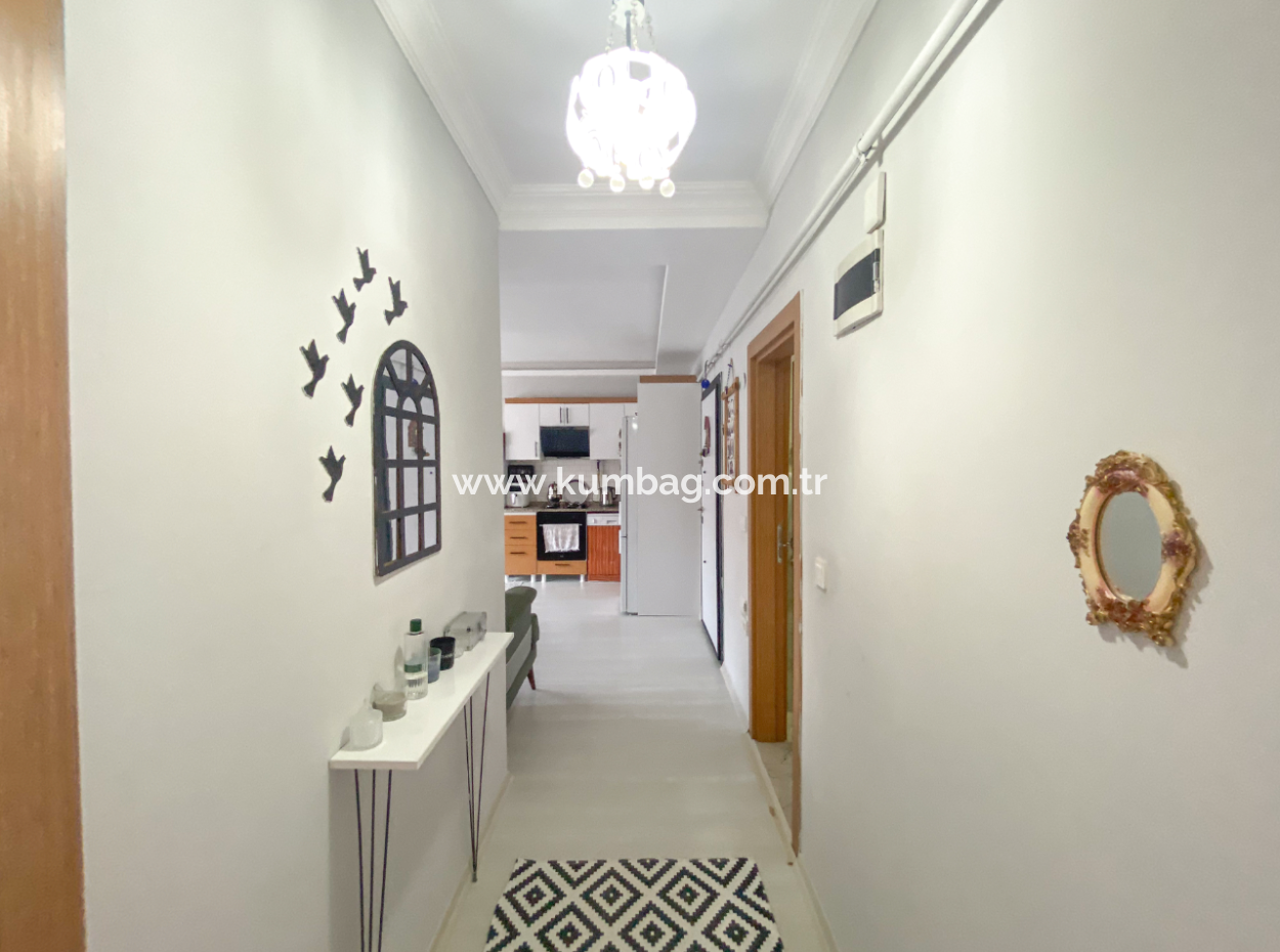 Spacious 2 1 Apartment For Sale In A New Building Close To Kumbağ Market Street