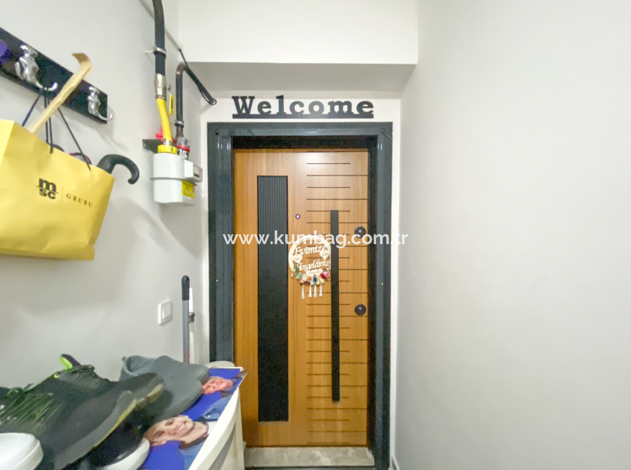 Spacious 2 1 Apartment For Sale In A New Building Close To Kumbağ Market Street