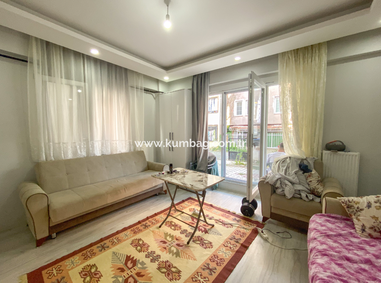1 1 Apartment For Sale With Furnished Garden In New Building Close To Kumbağ Pazar Street