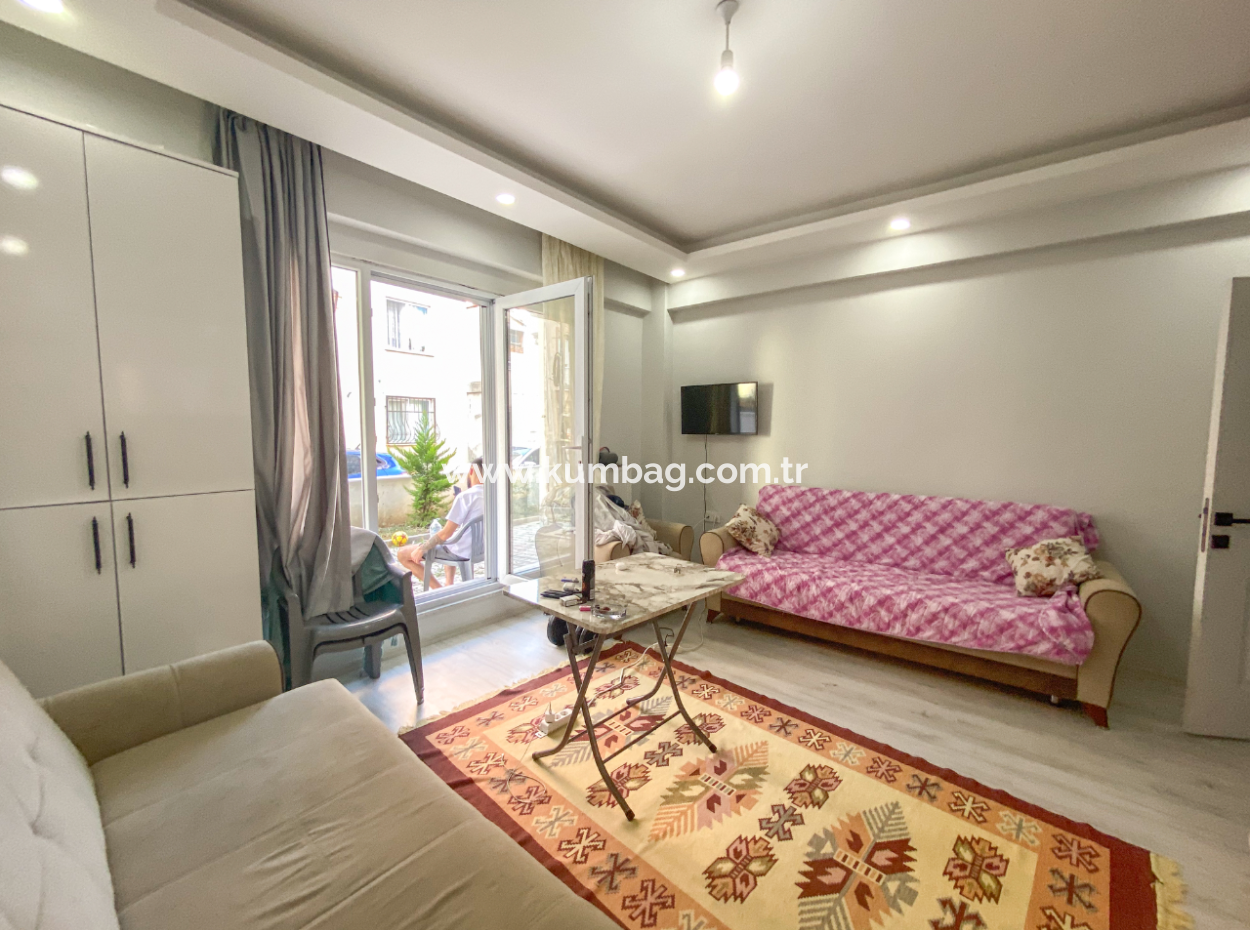 1 1 Apartment For Sale With Furnished Garden In New Building Close To Kumbağ Pazar Street