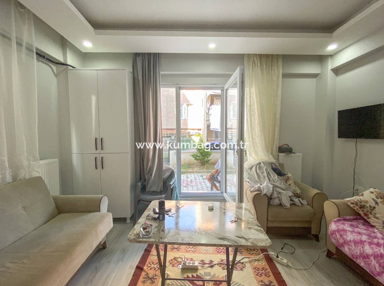 1 1 Apartment For Sale With Furnished Garden In New Building Close To Kumbağ Pazar Street
