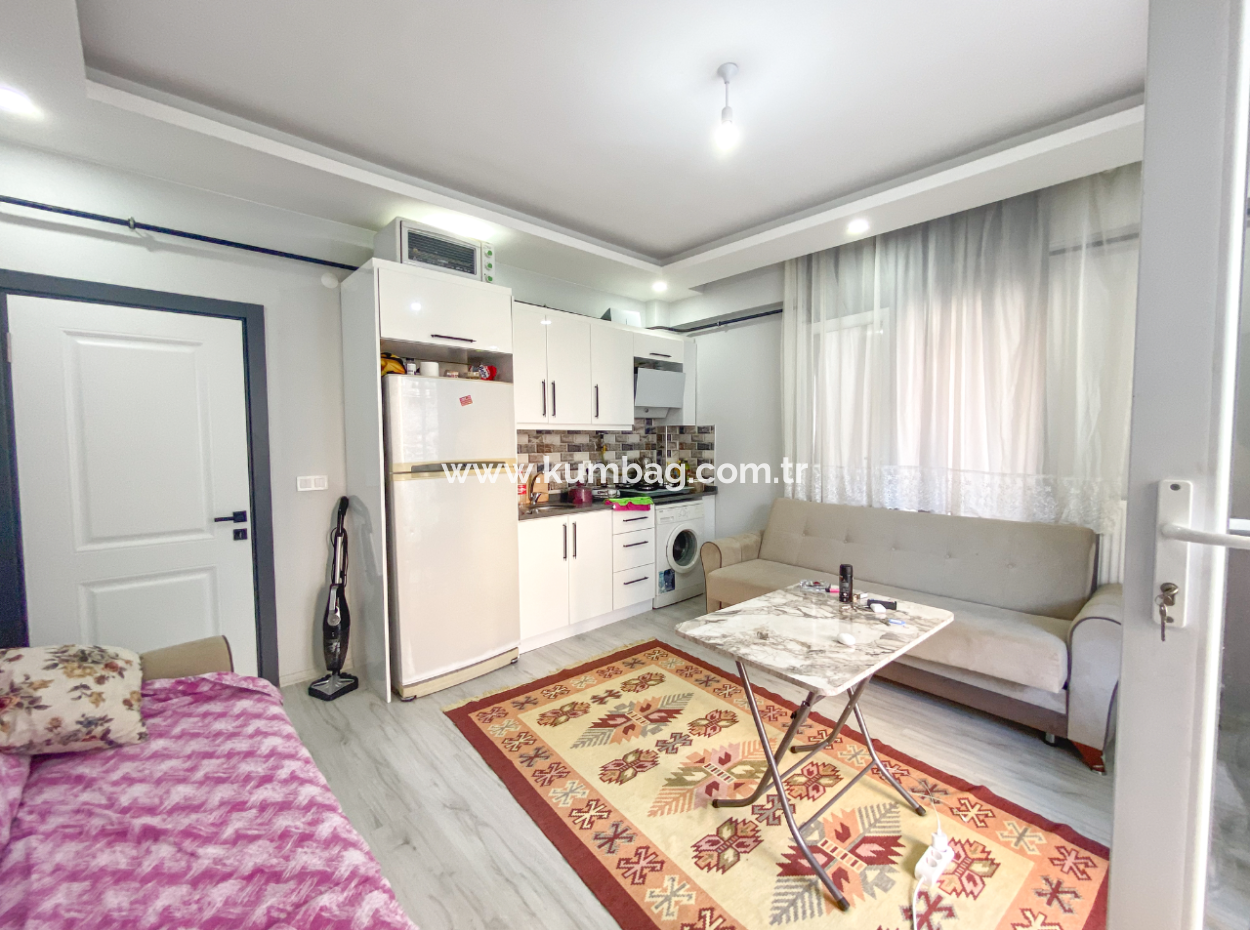 1 1 Apartment For Sale With Furnished Garden In New Building Close To Kumbağ Pazar Street