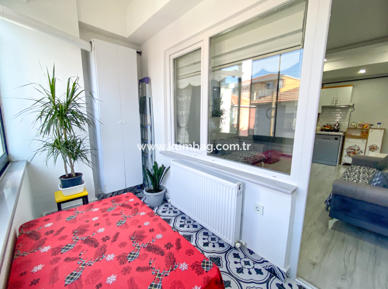 2 1 Apartment For Rent With Large Furnishings Close To Kumbağ Pazar Street