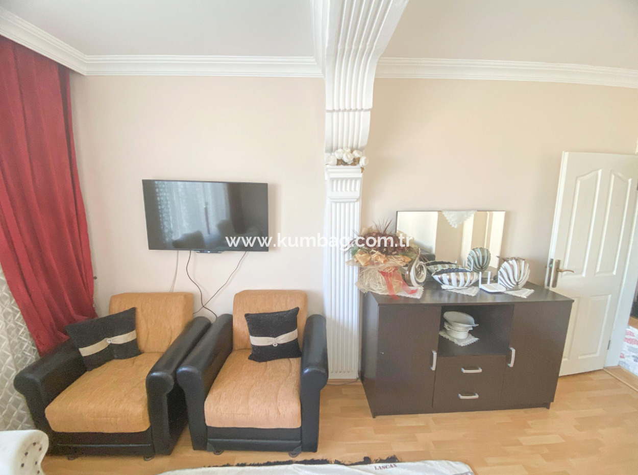 Fully Furnished 2 1 Apartment For Rent In Kumbag, Very Close To The Sea