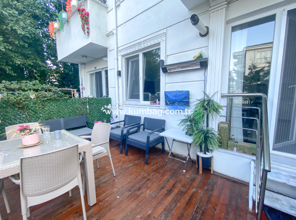 1 1 Flat For Rent With Garden In A Site With Pool In Kumbağ