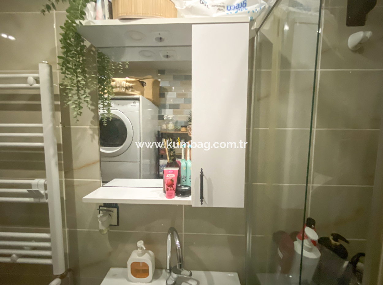 1 1 Flat For Rent With Garden In A Site With Pool In Kumbağ