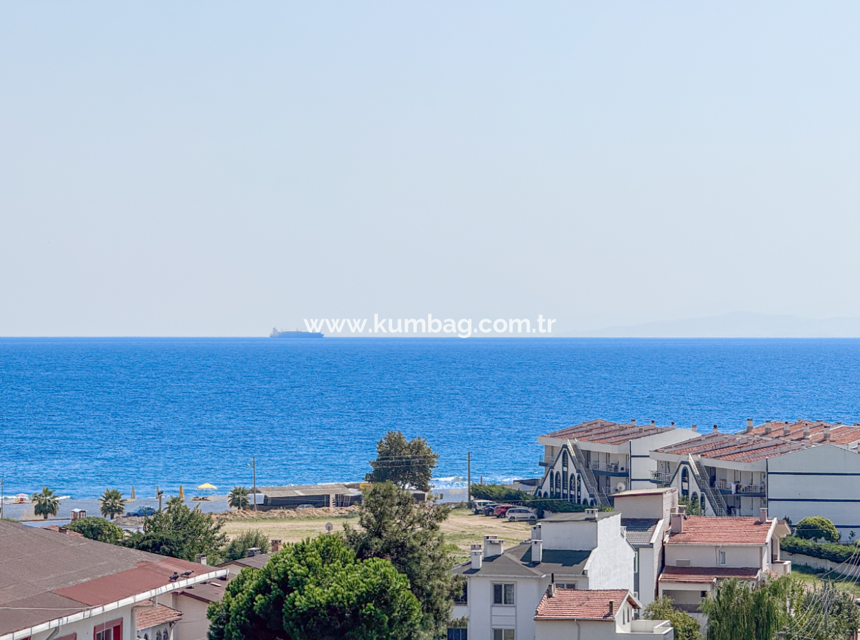 4 1 Triplex Villa For Sale With Large Terrace With Sea View In Kumbağ