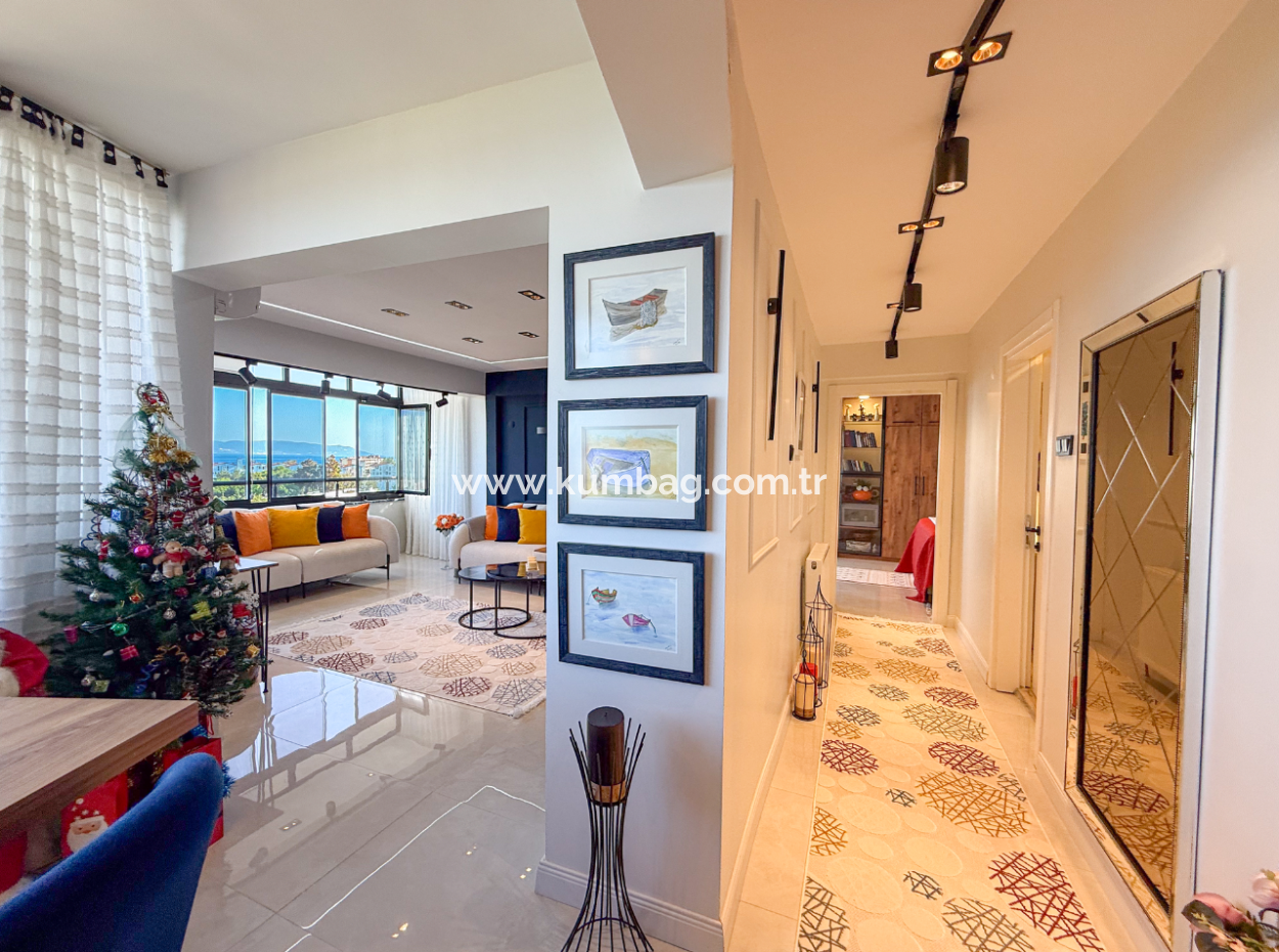 Specially Designed Furnished Flat For Sale In Kumbağ With Sea View