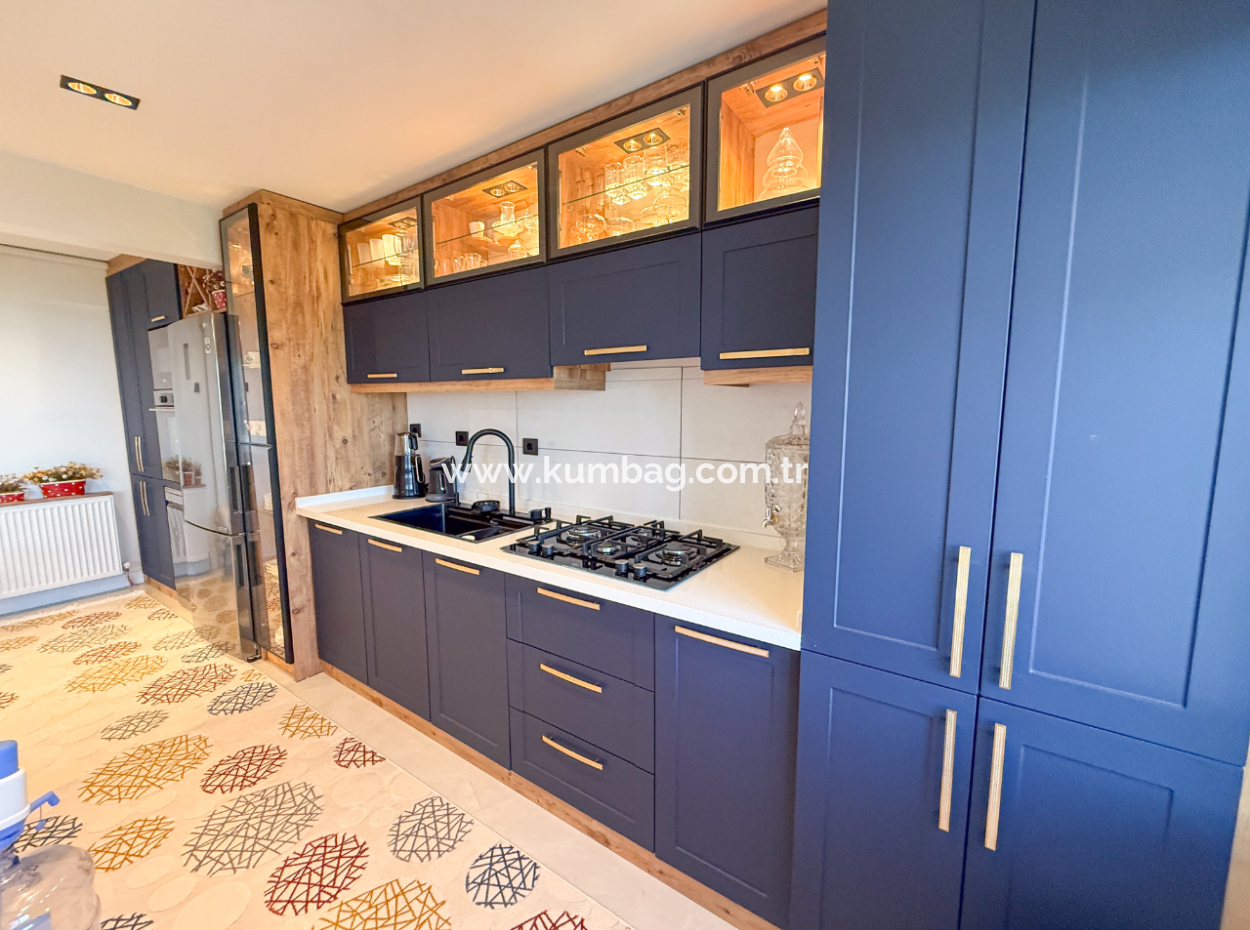 Specially Designed Furnished Flat For Sale In Kumbağ With Sea View