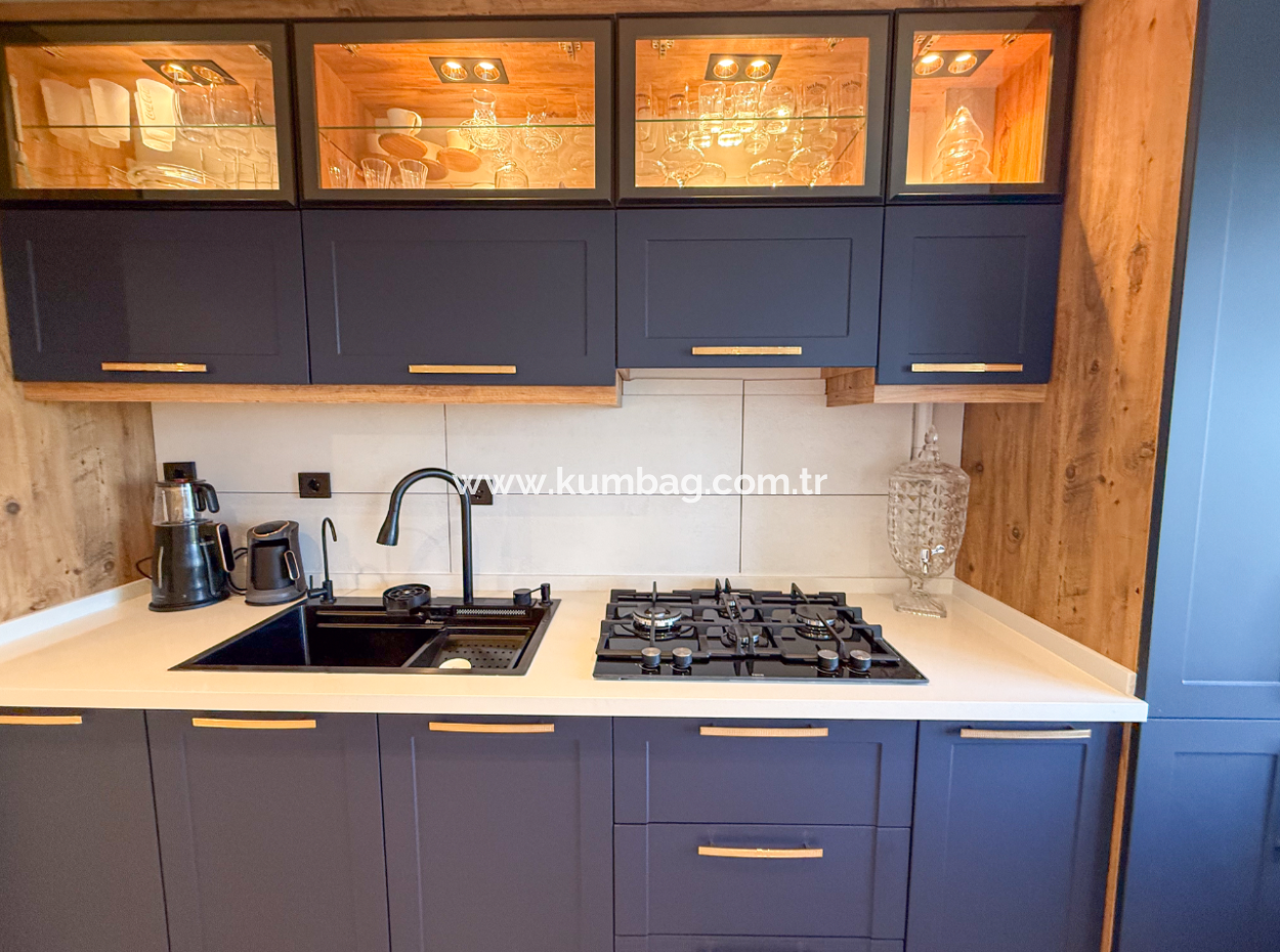 Specially Designed Furnished Flat For Sale In Kumbağ With Sea View