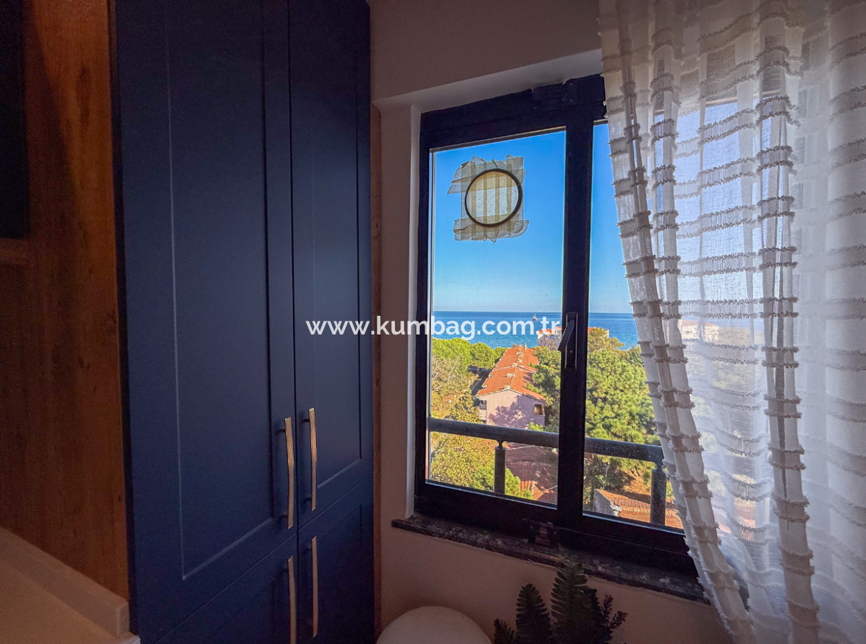 Specially Designed Furnished Flat For Sale In Kumbağ With Sea View