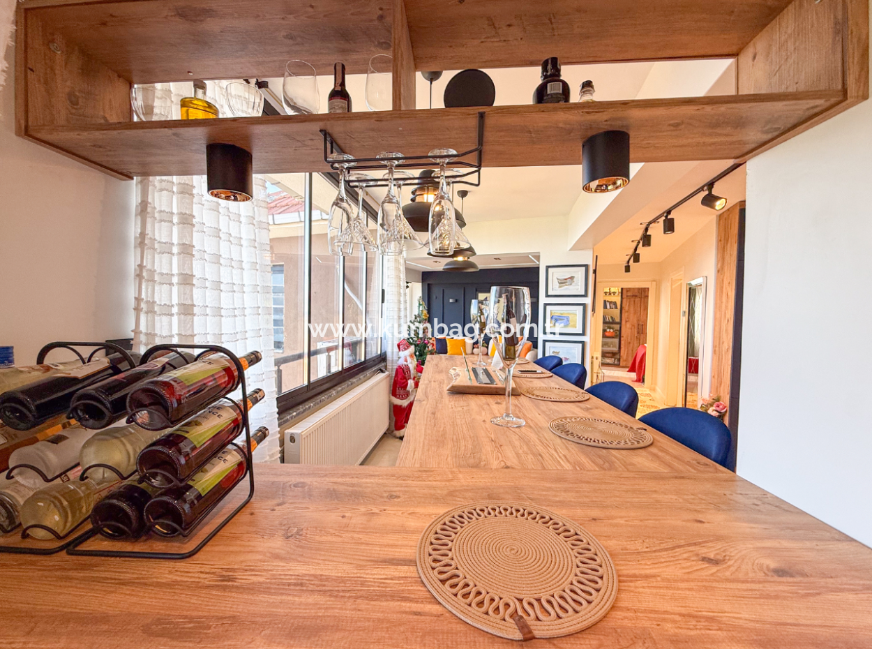 Specially Designed Furnished Flat For Sale In Kumbağ With Sea View