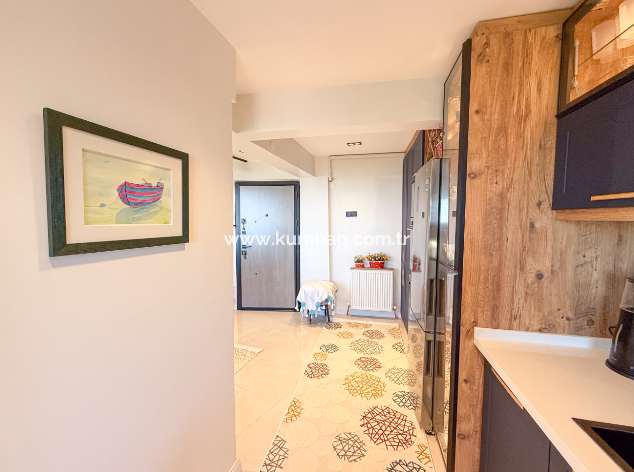 Specially Designed Furnished Flat For Sale In Kumbağ With Sea View