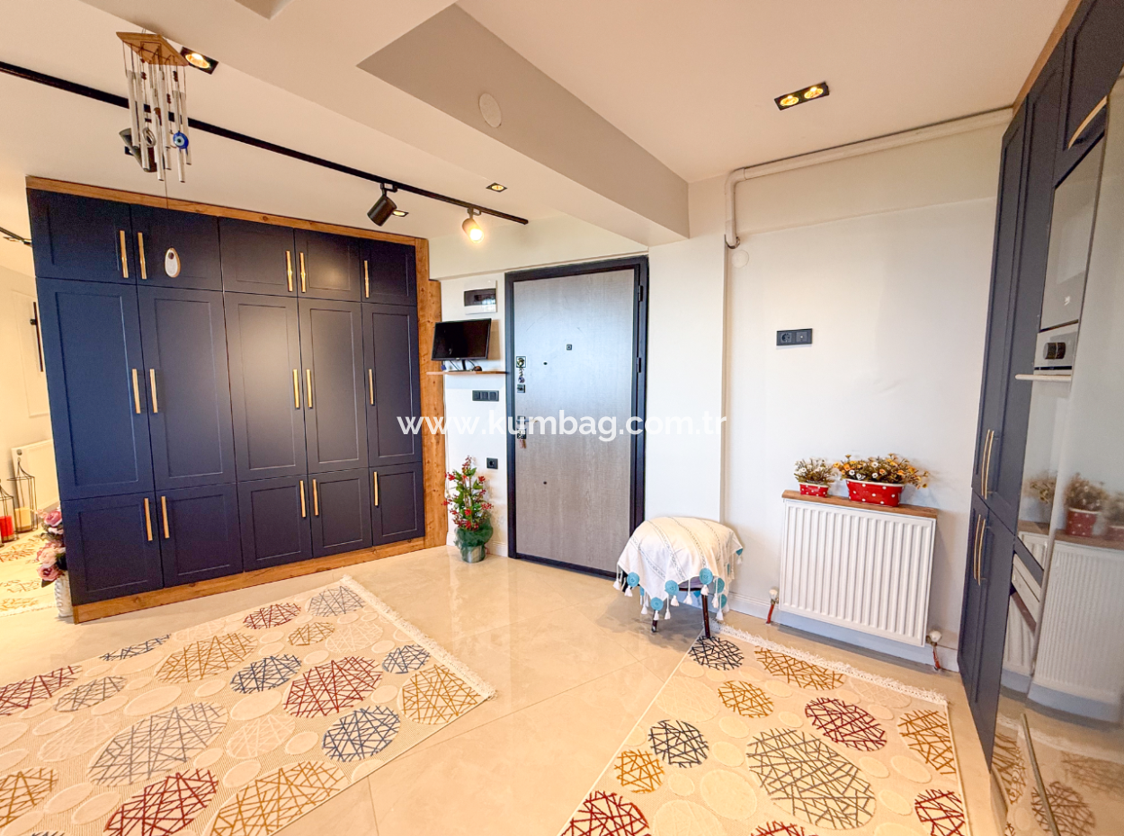 Specially Designed Furnished Flat For Sale In Kumbağ With Sea View