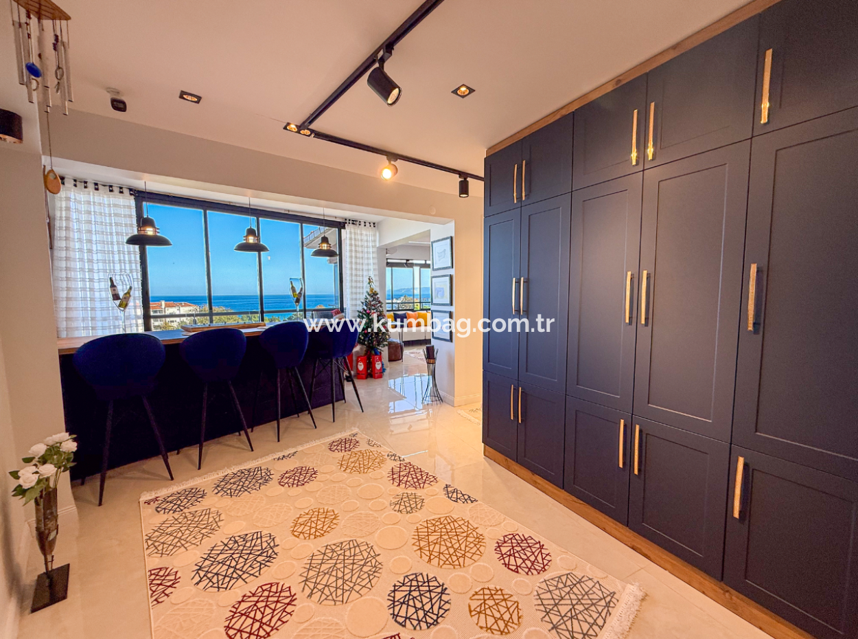 Specially Designed Furnished Flat For Sale In Kumbağ With Sea View