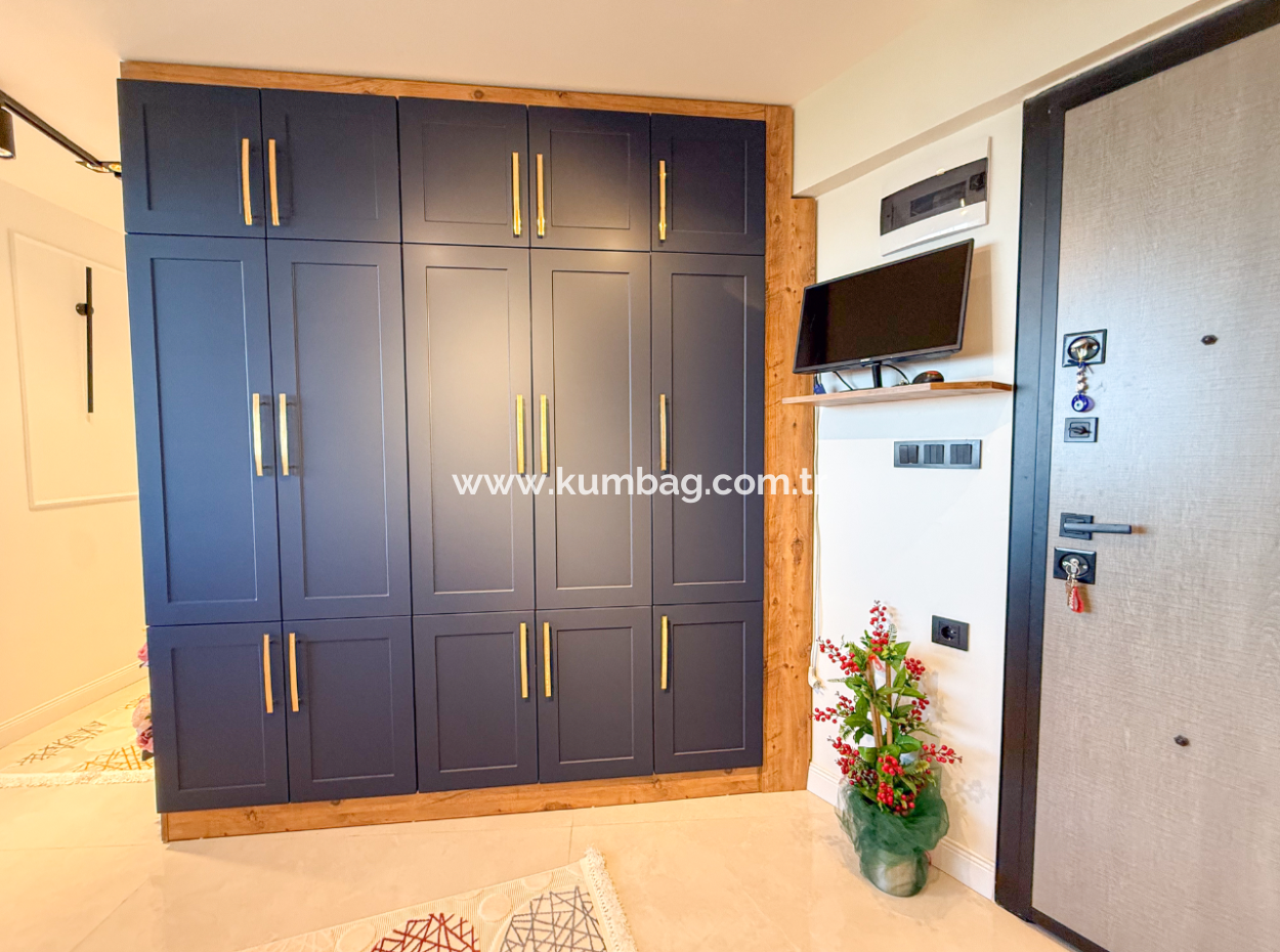 Specially Designed Furnished Flat For Sale In Kumbağ With Sea View