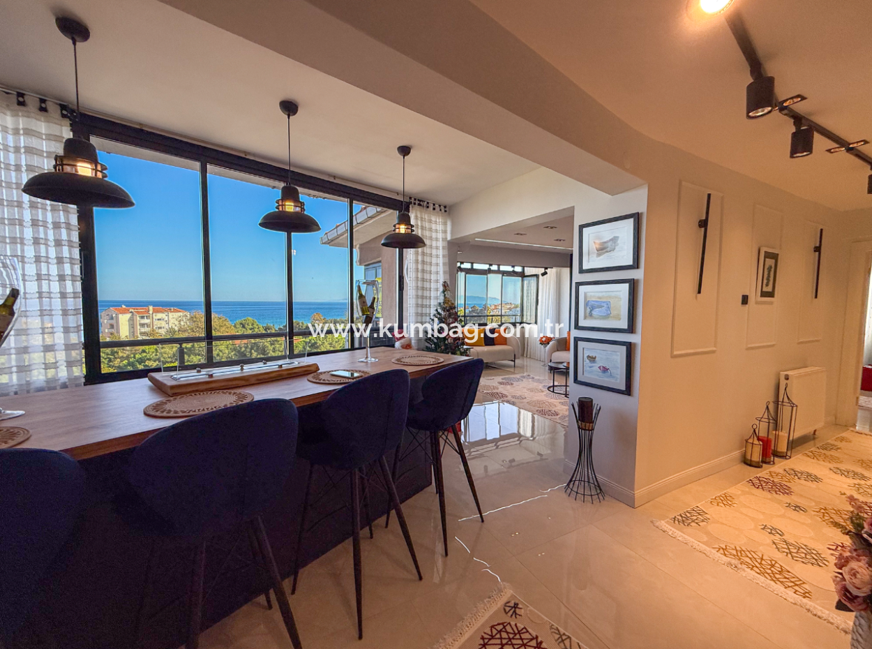 Specially Designed Furnished Flat For Sale In Kumbağ With Sea View