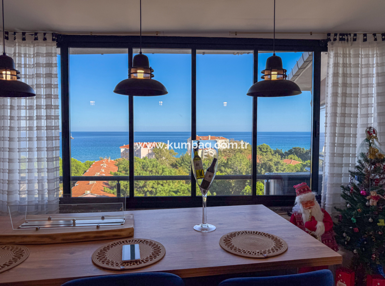 Specially Designed Furnished Flat For Sale In Kumbağ With Sea View