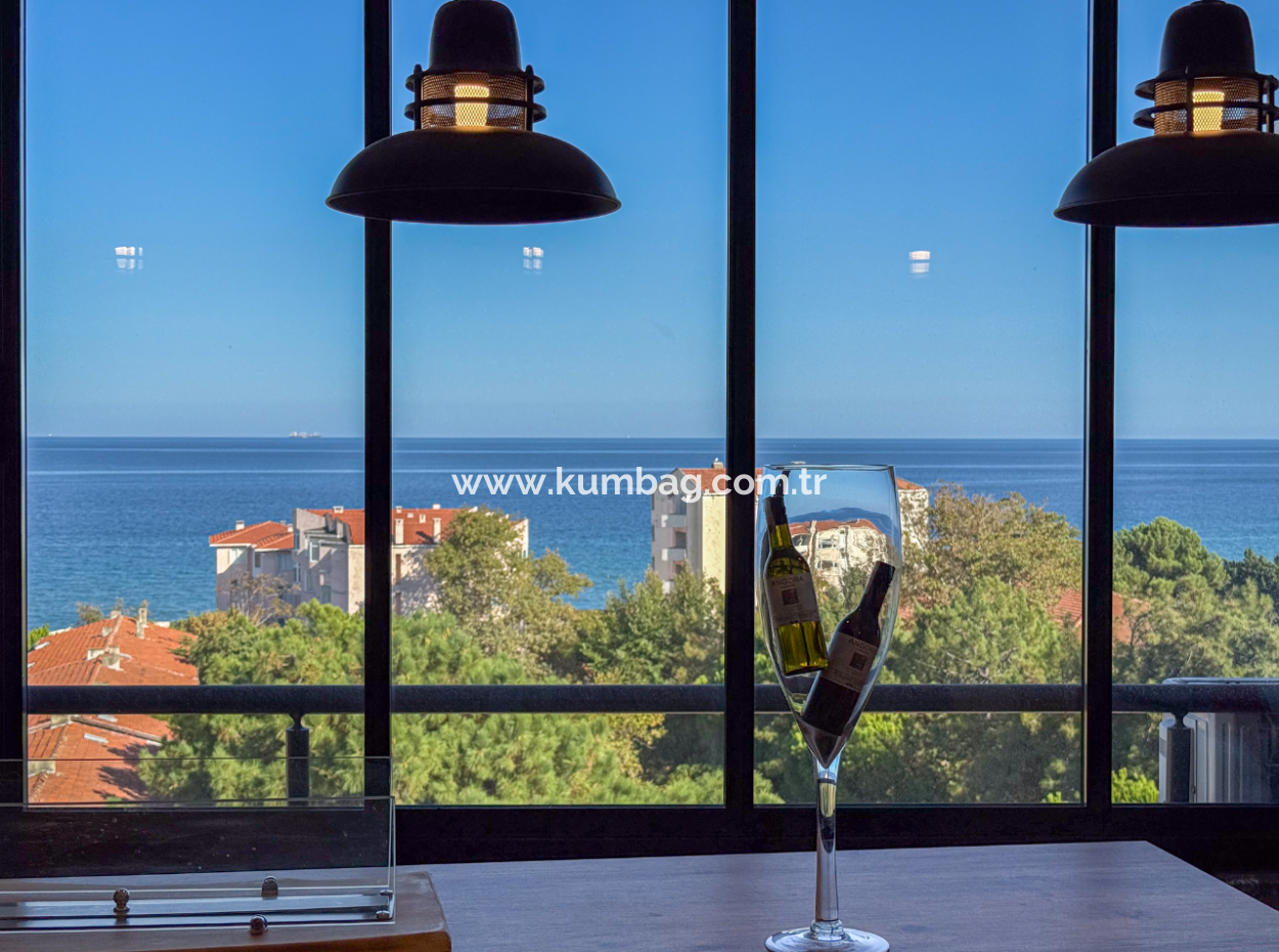 Specially Designed Furnished Flat For Sale In Kumbağ With Sea View