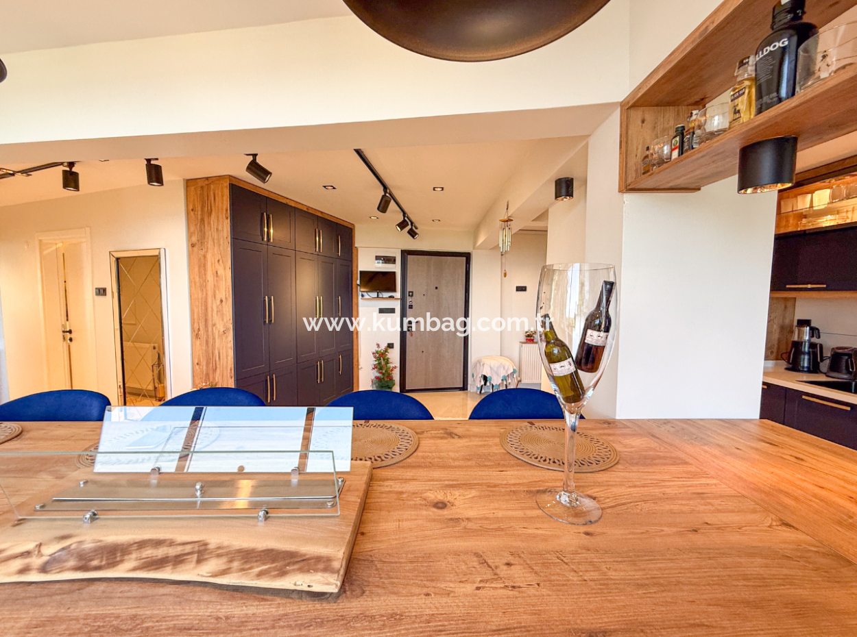 Specially Designed Furnished Flat For Sale In Kumbağ With Sea View